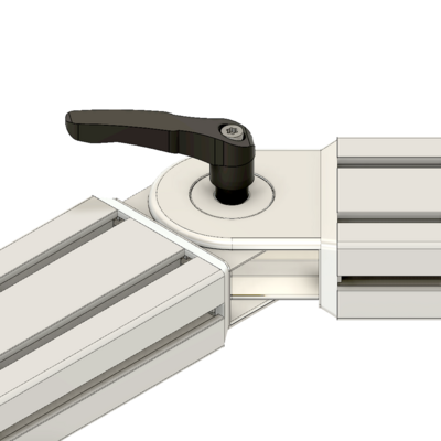 42-110-1 MODULAR SOLUTIONS PIVOT JOINT<br>45MM X 90MM PIVOT JOINT WITH LOCKING HANDLE